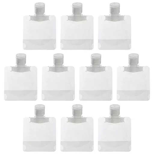 LUYING パウチ容器 トラベル液体個包装 30ml 液体個包装 漏れ防止 使い回し 詰め替え容器 クリーム 化粧水 乳液 収納 シャンプーボトル 透明 密封性 10個セット