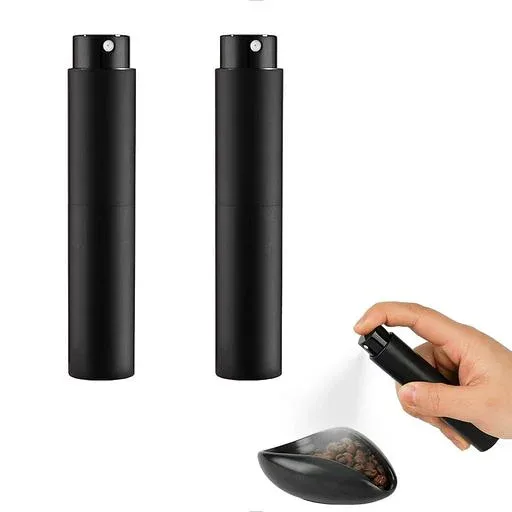 watchget スプレーボトル 10ml 2個セット アルミニウムスプレーボトル 霧吹き コーヒー豆の静電気を防ぐ ブラック