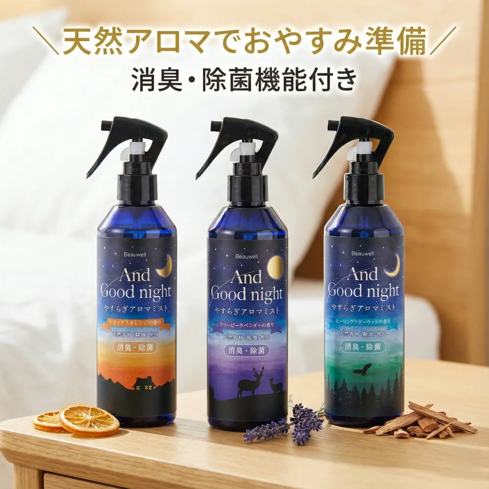 And Good Night Peaceful Aroma Mist Pillow Mist Aroma Spray Bedroom Pajamas Bedding Space Relaxation Good Sleep Sleep Restful Sleep Bedroom