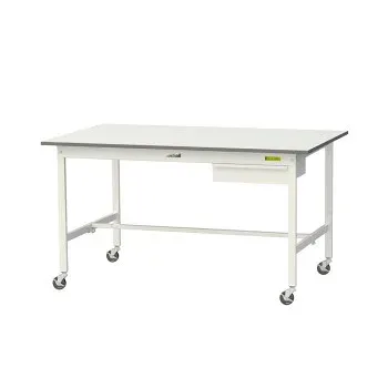 【暮らしラクラク応援セール】山金工業(YamaTec) SUPC-1590U-WW ワークテーブル 150シリーズ 移動(H825mm)(キャビネット付き)【取り寄せ・返品不可商品】