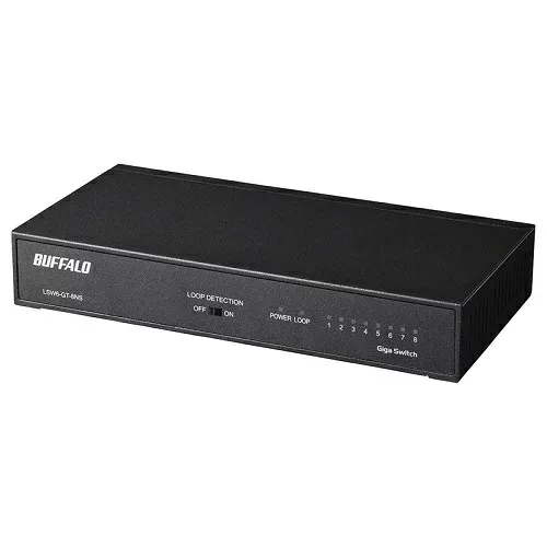 スイッチングハブ 8NSシリーズ ブラック 8ポート バッファロー LSW6-GT-8NS/BK