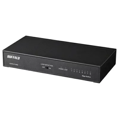 スイッチングハブ 8NSシリーズ ブラック 8ポート バッファロー LSW6-GT-8NS/BK