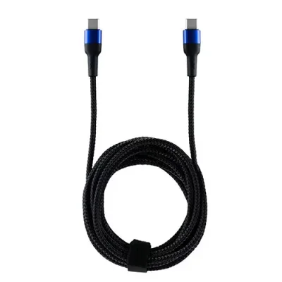 アンサー PS5用 USB Type-C ストロングケーブル 3m ブラック/ブルー ANS-PSV040BB
