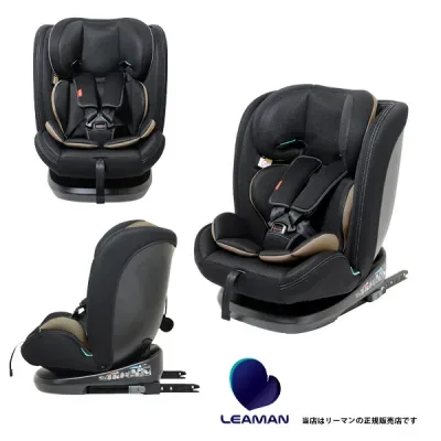 予約:10月下旬発送予定/リーマン(LEAMAN)フィーカエボルブR129(ブラック)/チャイルドシート/15カ月〜12歳頃/i-Size/R129適合 /ISOFIX(20029/C06300)