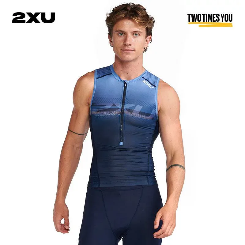 競技 ウェットスーツ 大きいサイズ 吸汗速乾 通気 伸縮性 サイクリング ウェア スーツ 2 XU エアロ シリーズ メンズ 快適 通気性 サイクリングジャージ 反射 プロ アイアン スリー スーツ ノースリーブ タイツ
