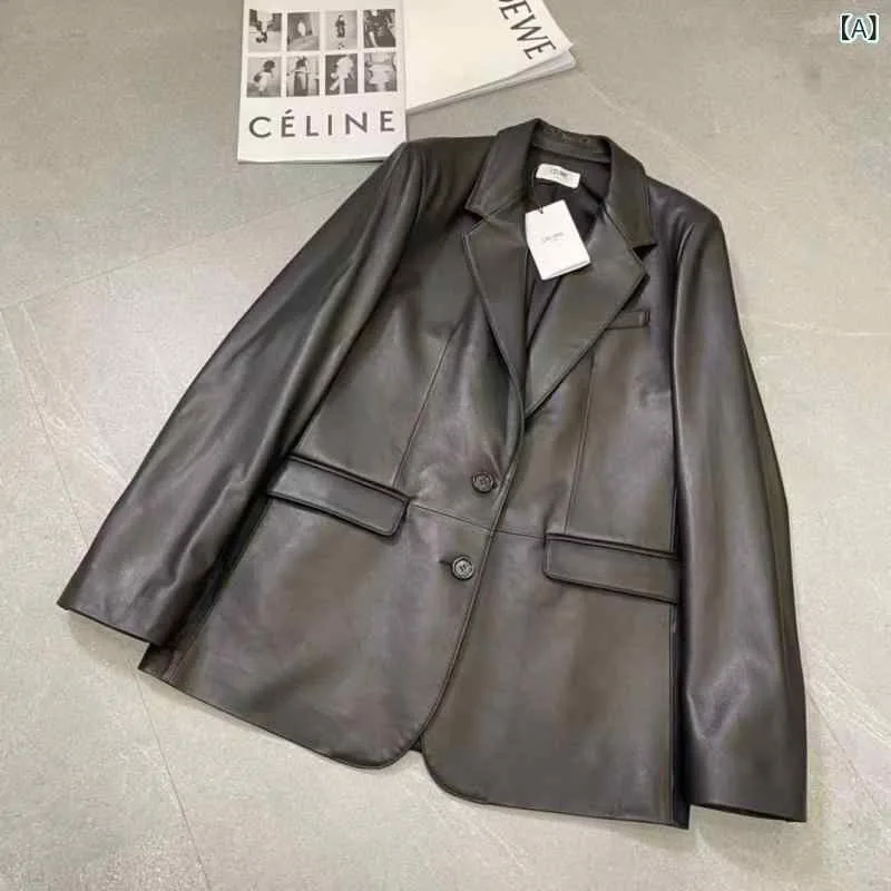 レディース ジャケット きれいめ カジュア 秋冬 Cs レザージャケット レディース スーツ カラー ラムスキン シルエット スリム ショート レザージャケット カジュアル アウター