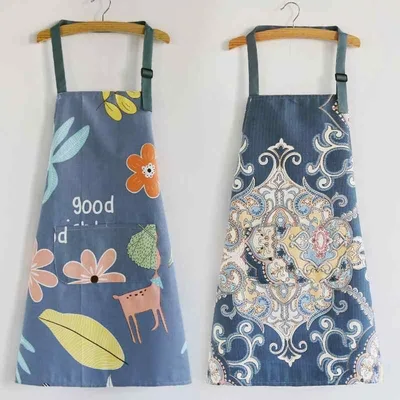 中華 料理 調理 レストラン 家庭用 作業用 キャンバス エプロン 男女 ハワイアン 綿 レディース かわいい おしゃれ 夏 通気性 防汚
