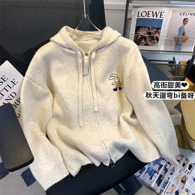 トップス レディース カジュアル 無地 柔らか素材 ゆったり パーカー フード付き ニット 春の 季節に 優しい レディース ライト グレー フード付き セーター カーディガン ミルク フフ コート 小さい サイズ ゆったり パーカー