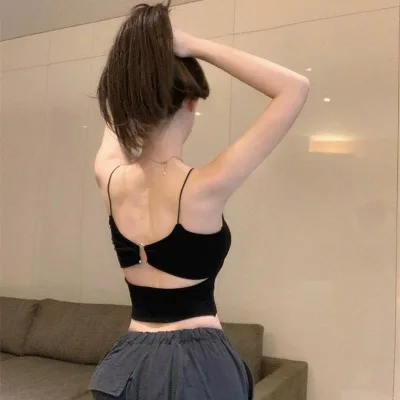 チューブトップ レディース インナー ベスト バックレス カップ付き パッド付き セクシー 背中見せ トップス キャミソール ノースリーブ 重ね着 肌着 伸縮性 フィット感 接触冷感 無地 シンプル カジュアル 普段使い 体型カバー ゆったり 着痩せ 細