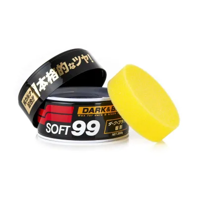 ソフト99(SOFT99) ワックス WAX ニューソフト99 ダーク&ブラック 300g 自動車塗膜の保護・艶出し用 スポンジ 00010