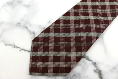 シンプルフレーズクラバット SIMPLE PHRASE CRAVAT シルク ポリエステル チェック柄 レッド シルク ブランド ネクタイ 送料無料 【中古】【美品】