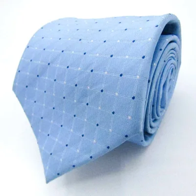 シンプルフレーズクラバット ブランド ネクタイ ドット柄 格子柄 メンズ ブルー SIMPLE PHRASE CRAVAT 【中古】