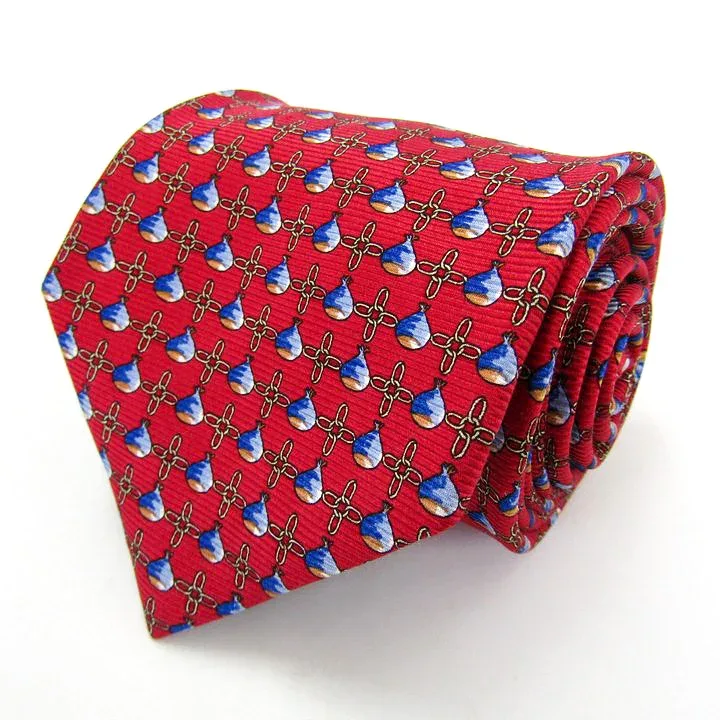 【1000円ポッキリ送料無料】Andrew's Ties アンドリューズタイ ブランド ネクタイ 総柄 小紋柄 格子柄 シルク イタリア製 PO メンズ レッド 【中古】