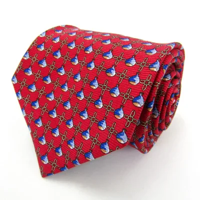【1000円ポッキリ送料無料】Andrew's Ties アンドリューズタイ ブランド ネクタイ 総柄 小紋柄 格子柄 シルク イタリア製 PO メンズ レッド 【中古】