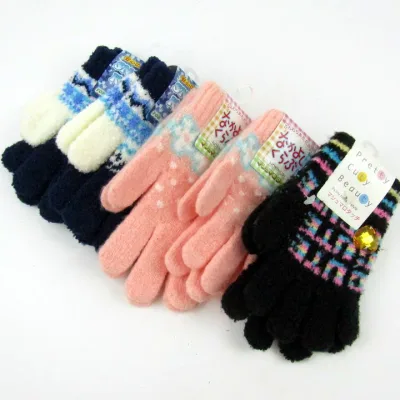 glove スノーキッズ他 手袋 5点セット 未使用 マシュマロタッチなど まとめて 大量 子供用 キッズ 女の子用 【中古】