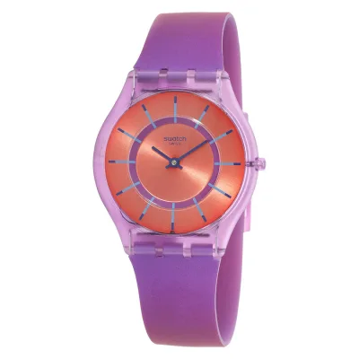 Swatch Sweet Strawberry Dream 腕時計 ユニセックス クォーツ パープル文字盤 ピンク系