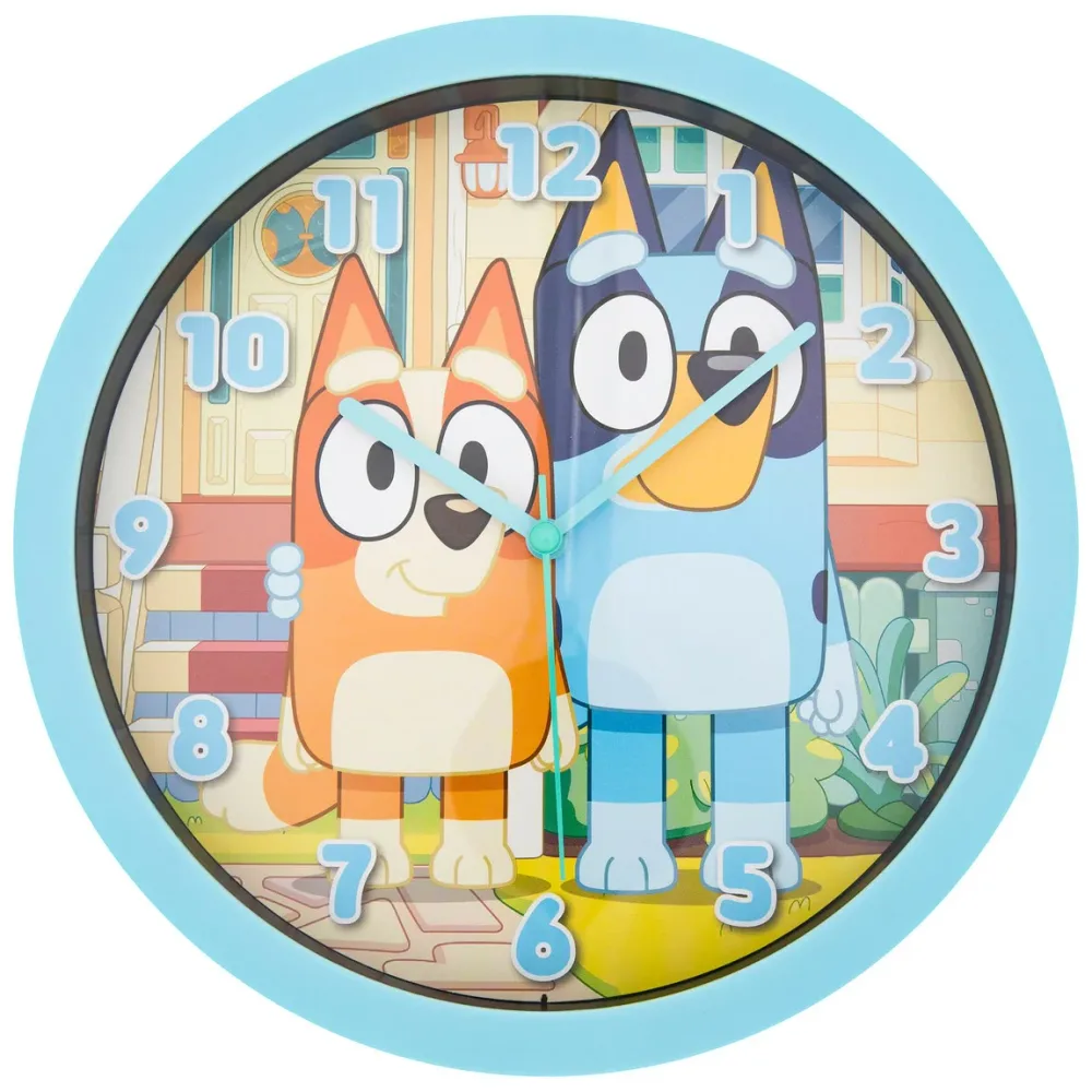 Accutime Bluey 壁掛け時計 25cm ブルー ウォールクロック 子供部屋 インテリア