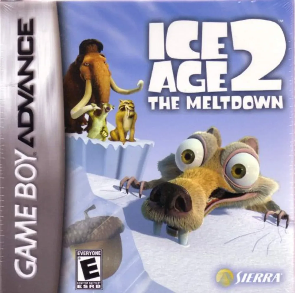 Ice Age 2: The Meltdown North American version Game Boy Advance GBA International version software