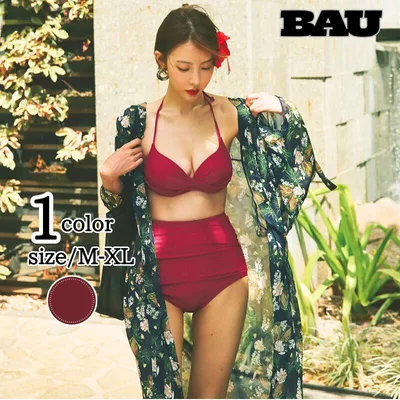 水着 ビキニ タンキニ レースアップ セパレート レディース レディース水着 フレア フリル レッド 赤 可愛い オトナ女子 盛れる きれいめ 海水浴 温泉 ビーチ 大人 おしゃれ ハイウエスト ガーリー フェミニン