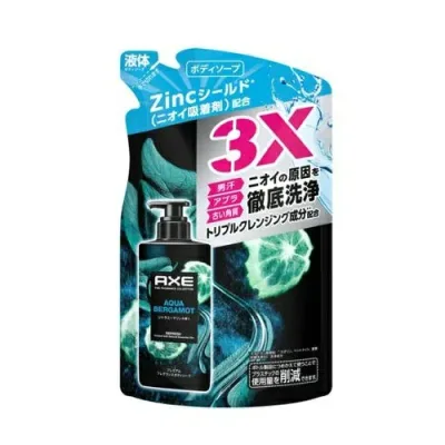 【18個セット】【1ケース分】 ユニリーバ AXE プレミアムフレグランス ボディーソープ アクアベルガモット つめかえ(350g)×18個セット 1ケース分【正規品】