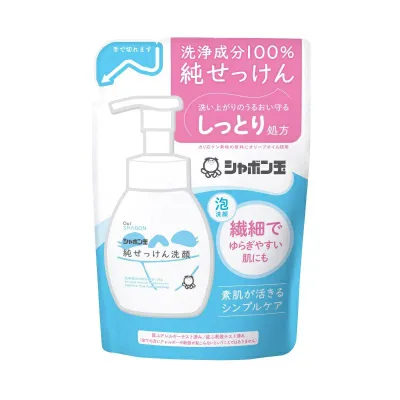 シャボン玉石けん 純せっけん洗顔 泡タイプ つめかえ(180ml)【正規品】【t-4】