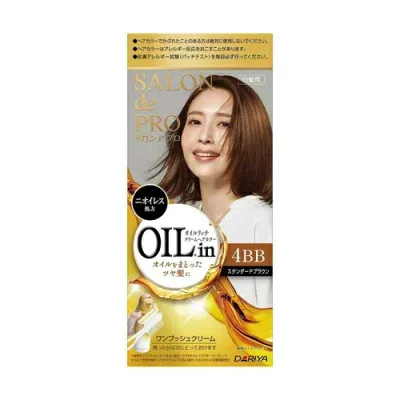 【24個セット】【1ケース分】 ダリヤ サロンドプロ オイルリッチクリーム ヘアカラー 白髪用 スタンダードブラウン4BB(56g+44g)×24個セット 1ケース分【正規品】