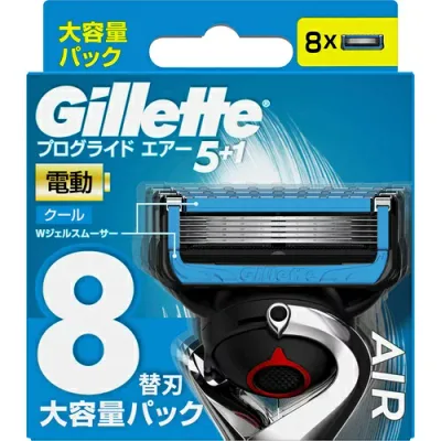 ジレットプログライド エアー電動タイプ カミソリ 替刃 8個入髭剃り シェービングGillette P&G
