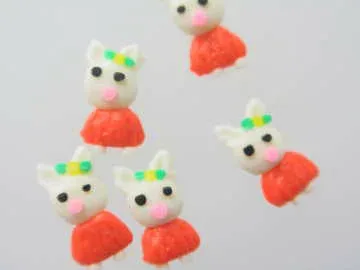 デコパーツ ネイルパーツ 携帯 デコパーツ−20バック ファッション小物 携帯デコアート ネイルシール ネイルアート携帯デコ用 デコ デコ モチーフ リボン カラー オレンジ