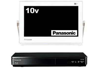 【中古】 パナソニック 10V型 液晶 テレビ プライベート・ビエラ UN-10TD6-W ブルーレイディスクプレイヤー付HDDレコーダー付き