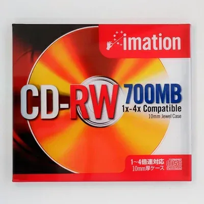 【中古】 CDRW80A CD-RW 700MB ブランド入 シルバー ジュエル(1cm)ケース入