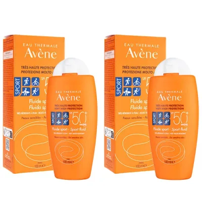 アベンヌ スポーツフルイド SPF50+ 100ml 2本 Avene Fluide Sport 敏感肌 顔 体 国際書留郵便発送 海外通販 正規品 日時指定不可