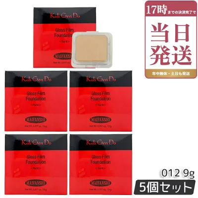 江原道 Koh Gen Do マイファンスィー グロス フィルム ファンデーション 9g 5個セット 012 レフィル スポンジ付き パウダーファンデ SPF30 PA+++ カバー力 ツヤ ベースメイク メイクアップ 化粧下地 崩れない Koh Gen Do こうげんどう 江源道 正規品