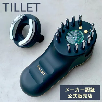【メーカー認証公式販売店】 ティレット ブラック 1台 【送料無料】 TILLET TILLET EMS美顔器 エレクトロポレーション イオン導入 低出力レーザー 赤色LED 頭皮ケア フェイシャルトリートメント