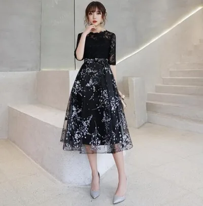 新生活 パーティードレス 結婚式ドレス ワンピース 総レース 花嫁 ブライズメイド ミモレ丈 結婚式 入学式 演奏会用 エンパイア 大きいサイズ ロングドレス お呼ばれドレス 二次会 ゲストドレス 袖あり 発表会 上品 ウェディングドレス 着痩せ 20代 30代