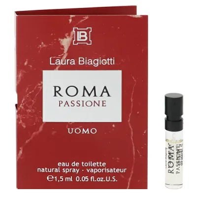 香水 LAURA BIAGIOTTI ローマ パッション ウォモ (チューブサンプル) EDT・SP 1.5ml 【送料無料】【フレグランス ギフト プレゼント 誕生日 メンズ・男性用】【ローマ ROMA PASSIONE UOMO EAU DE TOILETTE SPRAY】