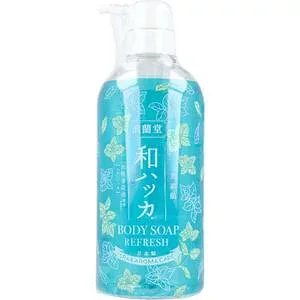 潤素肌 和ハッカ クールボディソープ 480mL 【コスメテックスローランド 洗浄 体臭 ボディケア 冷感 薄荷 ミント ひんやり 爽快 リフレッシュ 精油 アロマ 柿渋 海泥 茶葉エキス ミョウバン ティーツリー】