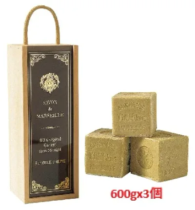 サボンドマルセイユ ビッグキューブギフトN 600g×3個 【自然派石けん マルセイユ石鹸 フランス製石鹸 せっけん 石鹸 LOTZ】