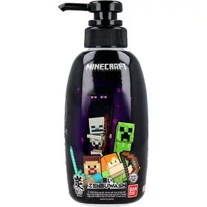 黒い ZENBU WASH MINECRAFT(マインクラフト) ネザーサボンの香り 250mL 【バンダイ ゼンブウォッシュ 全身シャンプー 洗髪 洗浄 ボディケア バスグッズ お風呂 おふろ ポンプタイプ】