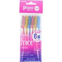 【メール便可能(6点まで)】フェザー ピアニィL フェイス用 PI-6L 6本入 【Piany カミソリ 剃刀 顔用 安心ガード付き】