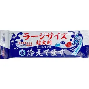 極冷 超大判 クールタオル ラージサイズ冷えてます 60×40cm 5枚入 【iiもの本舗 制汗シート 身体 顔 拭き ふき 体臭対策 大きい メントール 銀イオン ウェットシート ウエットシート】