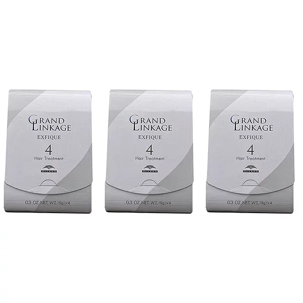 【3個セット】 ミルボン グランドリンケージ エクスフィーク サロントエリートメント 4 9g×4本(milbon GRANDLINKAGE ヘアケア ホームケア ご自宅用集中ケア エイジング 白髪 カラーダメージ カラーケア 美容院 美容室 サロン専売品)