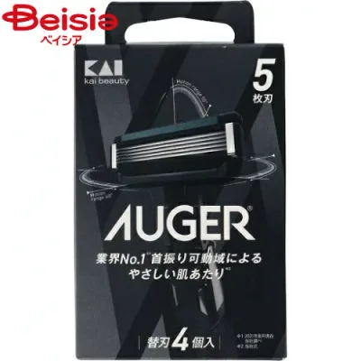 貝印カミソリ AUGER 替刃 4個