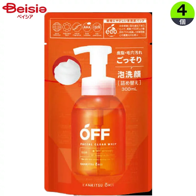 柑橘王子 フェイシャルクリアホイップSPつめかえ コスメテックスローランド 300ml×4個