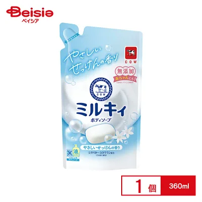 牛乳石鹸共進社 ミルキィボディソープ ヤやさしいせっけんの香り 詰替用 360ml