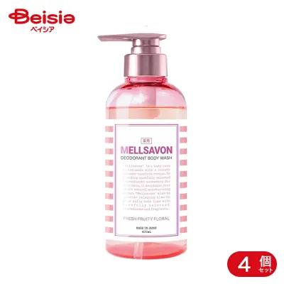 MELLSAVON(メルサボン) デオドラントボディウォッシュ フレッシュフルーティーフローラル 400ml 【4個セット】