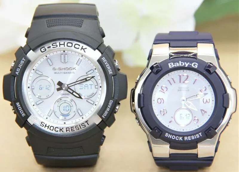 ペアウォッチ gショック CASIO ジーショック ベビージー 正規品 記念日 誕生日 カップル 贈り物 夫婦 婚約 結婚 人気 プレゼント 送料無料 ペアウオッチ gショック Gショック G-SHOCK BABY-G ペア腕時計 カシオ 2本セット AWG-M100S-7AJF BGA-1100-2BJF