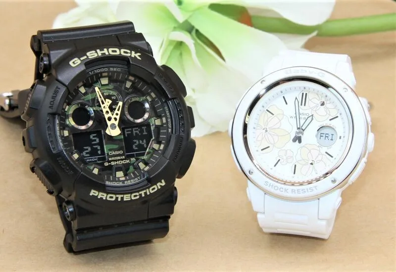 ペアウォッチ gショック CASIO ジーショック ベビージー 正規品 記念日 誕生日 カップル 贈り物 夫婦 婚約 結婚 人気 プレゼント 送料無料 ペアウオッチ Gショック G-SHOCK BABY-G ペア腕時計 カシオ 2本セット GA-100CF-1A9JF BGA-150FL-7AJF