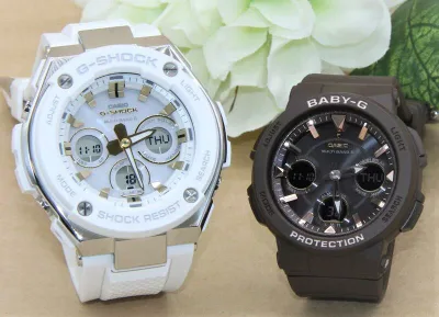 Casio Pair Watch G-Shock Baby G Pair Watch Free Wrapping Popular Wedding Anniversary Retirement Gift Matching Anniversary Wedding Gift Boyfriend Girlfriend Couple Birthday Gift Christmas Solar Radio Watch Analog G-STEEL GST-W300-7AJF BGA-2510-5AJF