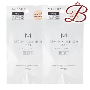 ミシャ M クッション ファンデーション (マット) No.23 自然な肌色 レフィル 15g×2個セット