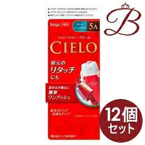 【×12個】ホーユー シエロ ヘアカラーEX クリーム 5A ダークアッシュブラウン
